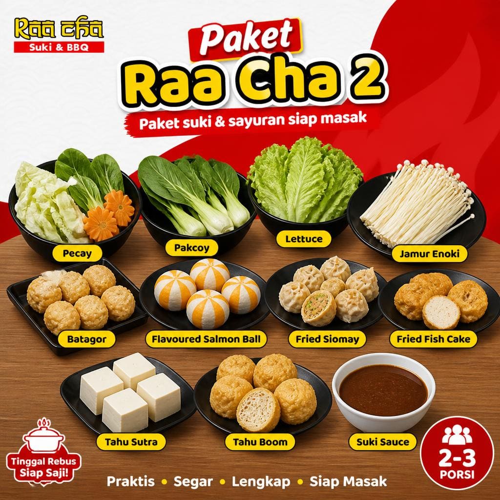Paket Raa Cha 2 Raa Cha Suki & BBQ